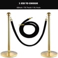 thumbnail image 4 of Velvet Ropes Crowd Control Barrier, Velvet Rope Barriers, Velvet Stanchion Rope with Metal Hooks, Queue Line Barrier Openings, Theaters - as described+as described, Black 78.7 inch, 4 of 7