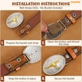 thumbnail image 6 of WHIPPY Western Leather Belt Strap for Kids Boys Girls Cowboy Cowgirl Embossed Belt Strap without Buckle, 6 of 7