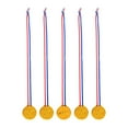 thumbnail image 4 of 5 Piezas De Medallas De Premio De Plástico Para Niños, Medallas De Fútbol De 1,4 Pulgadas De Diámetro, Doradas, 4 of 8