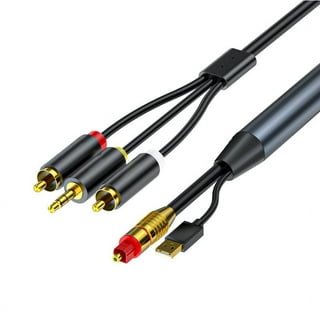 Fule Digital Coaxial Audio Video Cable Stereo SPDIF RCA to 3.5mm Jac k Male  for HDTV 