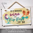thumbnail image 6 of CounterArt "If It Involves Wine" Hanging Wood Wall Sign 9.5” x 5.75”, 6 of 7