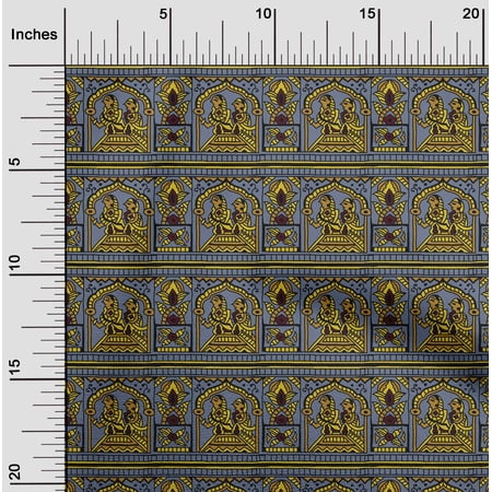 oneOone Cotton Jersey Grayish Blue Fabric Women Block Fabric For Sewing Printed Craft Fabric By The Yard 58 Inch Wide