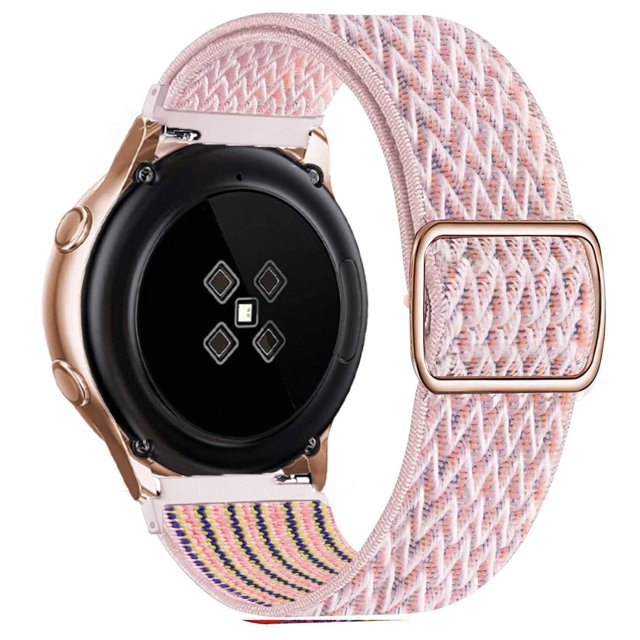 Correa de 20mm y 22mm para Samsung Galaxy Watch 5/pro/4/classic/3/Active 2 44 45mm Gear S3 correa de nailon elástico Huawei GT 2 2e pro 3 Tan Jianjun unisex