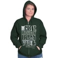 thumbnail image 4 of Michigan Pride Retro Distressed Logo Zip Up Hoodie Men's Women's Brisco Brands L, 4 of 6
