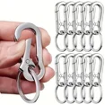 thumbnail image 2 of Llaveros colgantes para la cintura, soporte de acero inoxidable, hebilla, Clip, gancho de escalada de calabaza, mosquetón fuerte para coche, 1/20 Uds., 2 of 5