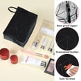 thumbnail image 4 of Bolsa de maquillaje de estilo Simple, bolsa de maquillaje con timbre de PU, bolsa de artículos de tocador de mano, bolsa de almacenamiento portátil para Fitness, 4 of 5