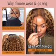 thumbnail image 4 of Peluca YOOLOOT Wear and Go, sin pegamento, 5 x 5 pulgadas, encaje HD, 20 pulgadas, onda profunda, 4 of 8