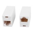 thumbnail image 2 of sourcingmap® acoplador Conector del cable de red RJ45 4pcs 8P8C F/F adaptador extensor Joiner blanco Unique Bargains conectores biconicos de fibra optica, 2 of 2