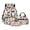 White-Dachshund Corgi Westie Paw, variant on Kuiaobaty Dinosaur Bone Print Backpack Set with Lunch Bag for Kids 17 Inch Backpack and Pencil Case with Zipper Reusable Insulated Lunch Box and Pencil Pouch for School Camping