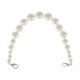 thumbnail image 1 of Correa de repuesto para bolso de mano de 30 cm con perlas de imitación, asa corta, cadena de repuesto para bolso de mano, asa de mano, bandolera, correas de repuesto con hebillas metálicas (blanco), 1 of 7