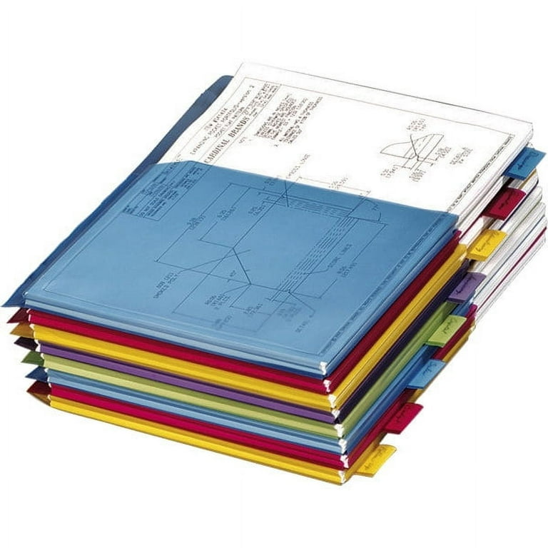 Office Depot Colored Expanding Index Dividers, 8 Pockets, Assorted