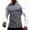 Grey, variant on Mens Tee Shirts Raglan Sleeve Waffle Knit Short Sleeve Pullover Tops Lightweight Soft Athletic Top Grey L