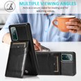 thumbnail image 7 of Mantto For Samsung S20 FE Case, Luxury Durable Shockproof Wallet Card Slots Case with Card Holder Pocket Back,PU Leather Kickstand Back Flip Cover For Samsung Galaxy S20 FE - Black, 7 of 7