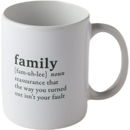 Tableau Family Mug, 11-Ounce, White, Set of 4