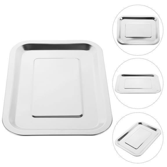 Stainless Steel Baking Tray Pan for Toaster Oven with Deep Edges for BBQ Food