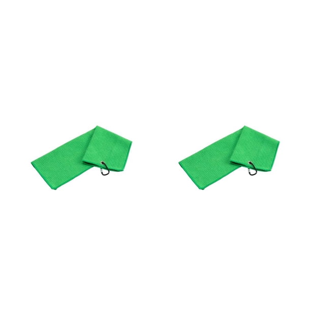 Advancent Toalla de golf Microfibra Absorción de agua Interior Exterior Yoga Deporte Transpirable Limpieza Torres Suministros Blanco Verde 2piezas