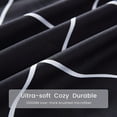 thumbnail image 5 of SLEEP ZONE Floral Duvet Cover Set, Ultra Soft Microfiber Bedding with Designer Print, Wrinkle-Resistant (White Grid Black, 104 x 90 inch, 3 Pieces), 5 of 7