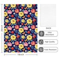 thumbnail image 2 of 2 Pcs Pioneer Flower Floral Print Pattern Kitchen Towels, Funny Microfiber Dish Towel Set, 18" X 26" Tea Towels, 2 of 6