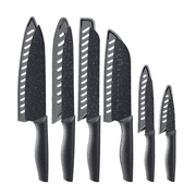 Knife Set, McCook 12-Piece Granite Kitchen Knife Set, High Carbon German Stainless Steel Knives Set with Blade Guards, Non-stick Coating, Ultra Sharp, Dishwasher Safe