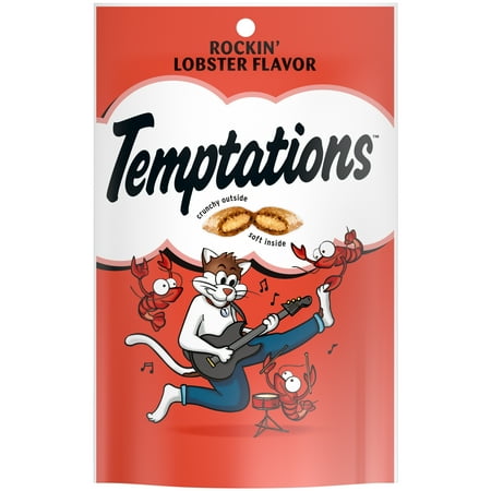 UPC: 0023100121895 | Temptations Classic Crunchy and Soft Cat Treats Rockin’ Lobster Flavor 3 oz. Pouch