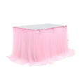 thumbnail image 2 of 1 X Table Skirt Table Skirt Wedding Birthday Party Dessert Table Decoration Tulle Table Skirt, 2 of 9