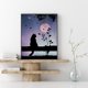 thumbnail image 4 of Cuadros Decorativos Diamante pintura 5D luna gato bricolaje completo redondo taladro rhinestone decoración del hogar conjunto JShteea Nuevos Originales, 4 of 9