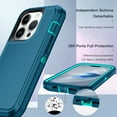 thumbnail image 4 of I-HONVA For iPhone 14 Pro Max Case,3-Layer Military Grade Drop Protection Anti-Slip Bumper Rugged Shockproof Dustproof Protection 6.7 inch Phone Case,Turquoise Teal, 4 of 7