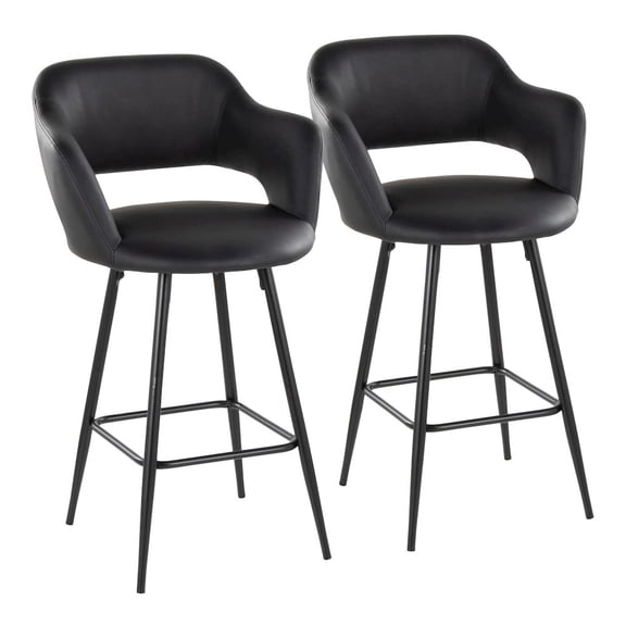 LumiSource Margarite 26" Fixed-Height Counter Stool - Set of 2