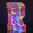 thumbnail image 2 of Matoen12 LED Marquee Letter Lights, Diamond Bulb Light Up Letters for Birthday Wedding Decorations, Lighted Neon Signs Night Light for Valentine's Day Party Decor-R, 2 of 4
