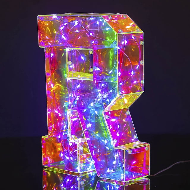 Teissuly Valentine's Day 100 Lamp Beads LED Luminous Alphabet Numbers Decorative Lights Holiday Decorative Lights Wedding Birthday Party Teissuly WER202312024920