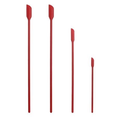 

Christmas Home 4PCS Mini Last Drop Long Handle Silicone Spatula Jar Scraper Tool for Kitchen