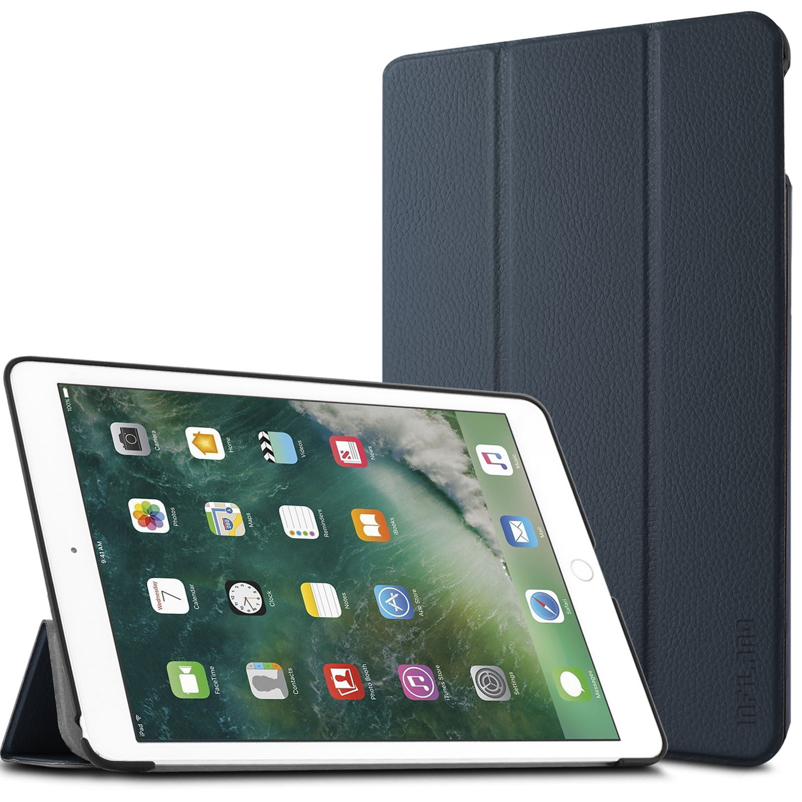 Infiland Slim Lightweight Smart Cover Case For Apple Ipad Pro 12 9 Inch 17 15 Release Tablet Navy Walmart Com