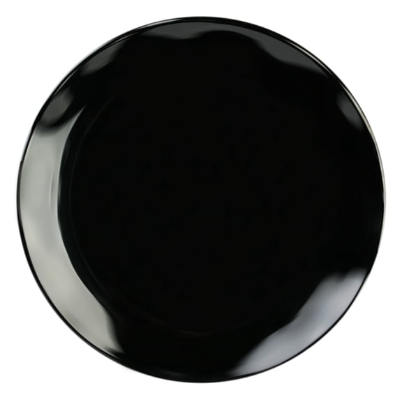 Excellante Black Pearl Melamine Dinnerware Collection 16 inch Platter - Black, Comes in Each