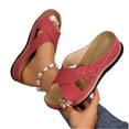 thumbnail image 2 of Willtoo Orthopedic Casual Sandals for Women Non Slip Slip on Arch Support Flat Wedge Sandals Wide Width Sneakers 2026 Soft Foam Shoes, 2 of 6