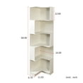 thumbnail image 2 of L Shaped Freestanding Corner Bookcase with Baffle and Built-In Led Lights for Bedroom and Kitchen Storage, 2 of 8