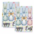 thumbnail image 2 of Easter Bunny Kitchen Towels Set of 2, Spring Watercolor Polka Dot Flower Plaid Blue Absorbent Dish Towels for Kitchen, Microfiber Hand Towel, Quick Drying Tea Towel for Cleaning Decorative Dishcloths, 2 of 7