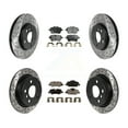 thumbnail image 1 of Transit Auto Front Rear Coated Drilled Slotted Disc Brake Rotors and Ceramic Pads Kit for Car Mini Cooper KDT-100892, 1 of 11