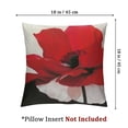 thumbnail image 4 of nygtbtfer  Ink Painting Watercolor Wine Red Poppy Flowers Summer Decorative Throw Pillow Cover Case Home Living Room Bed Sofa CarLinen Square White, 4 of 7
