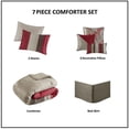 thumbnail image 5 of Madison Park 7-Piece Pintuck Bed in a Bag Comforter Set, King, Red, Amherst All Season Bedding Set, 5 of 12