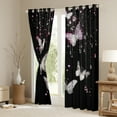 thumbnail image 3 of Manfei Kawaii Butterfly Black Out Curtains,Pink Diamond Curtains Pack of 2 (42x63 Each),Fairy Tale Theme Bedroom Curtains For Girls Teens,Ultra Soft Home Decor, 3 of 6