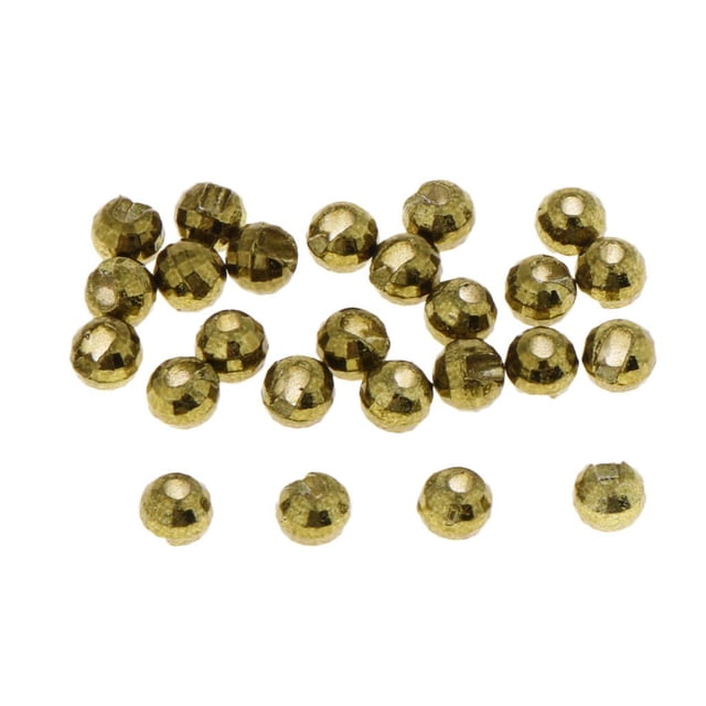 25 de tungsteno ranurado de hundimiento para atar moscas, oro / Bronce shamjiam Cuentas de atado de moscas de tungsteno