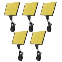 Homoyoyo 5-Pack Clear Plastic Price Display Boards with Clips for Retail Store, Shop, Market, and Supermarket Use