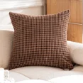 thumbnail image 3 of Solo funda de almohada de pana de color liso con forma de grano de maíz, para sofá, sala de estar, oficina, 3 of 5