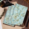 thumbnail image 5 of Spiral Journal Notebook,50 Sheets A5 College Ruled Notebook/Journal 3 Pcs for School Office Home - Small Green Leaves And Flowers, 5 of 7