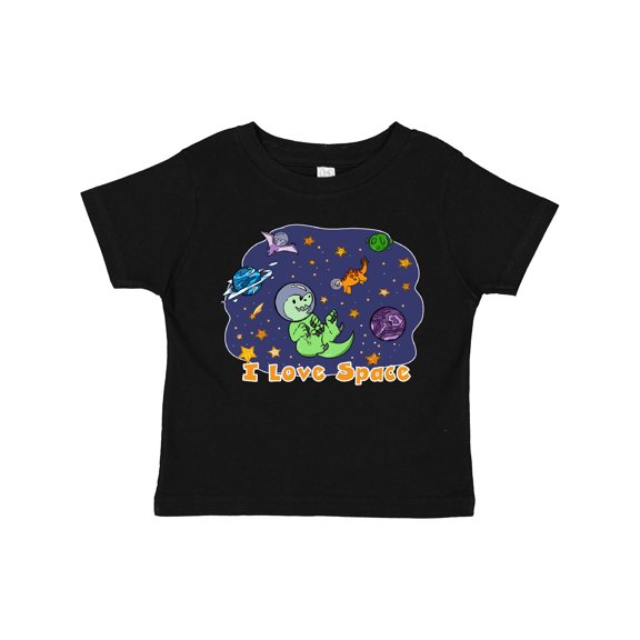 Inktastic I Love Space Cute Dinos and Planets Boys or Girls Toddler T-Shirt
