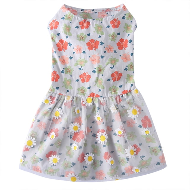 Desiderio Color estampado de flores ropa para perros ropa para perros ropa para perros verano