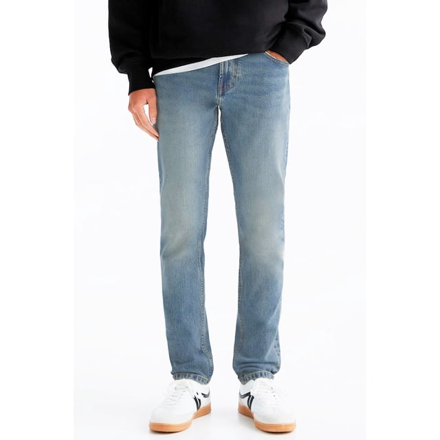 Pantalón Recto Shendy Vendy Mezclilla Strech Clasico con Bolsillo Azul Acero 34