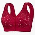 thumbnail image 2 of Wirefree Bras for Women Solid Color Lightweight Push up Supportive Bras Comfortable Breathable Sleeping Underwear Daily Bra for Women Red S, 2 of 4