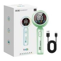 PureCasa 2-in-1 ABS Lint Remover for Clothes Furniture Blanket, Electric Lint Ball Remover Defuzzer Sweater Shaver Depiller with Digital Display, USB Rechargeable, Gift for Family, 1PC, Green