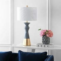 Safavieh Iris 30.5 in. H Mid-Century Table Lamp, Grey/Gold, Set of 2